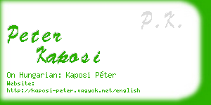 peter kaposi business card