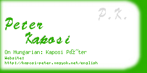 peter kaposi business card